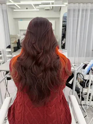 ロング カラー 顔まわりの神様✨ 透明感カラー藤嶋秀幸のヘアスタイル