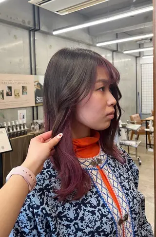 セミロング カラー 🎀かわいいhair 🎀みおのヘアスタイル