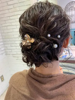 セミロング カラー パーマ ヘアアレンジ ネイル マツエク・マツパ レイヤー&カラー 人気美容師倉崎涼のヘアスタイル