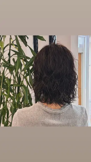 ミディアム パーマ パーマモデル募集中 渥美翔人のヘアスタイル