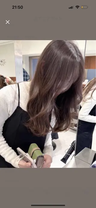 セミロング 🎀 うる艶透明感 カラー / 錦糸町のヘアスタイル