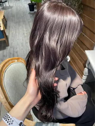 セミロング カラー exfa sakura🪞のヘアスタイル