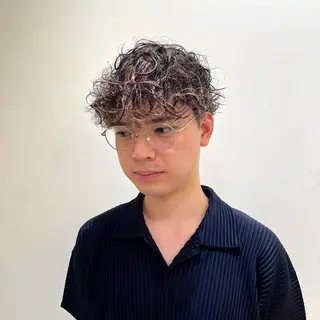 ショート カラー パーマ メンズ 🌿‬ナチュラル/パ ーマヘア/蒼真🍃のヘアスタイル