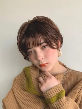 ショート 🌿似合わせ透明感 カラー松本朋幸🌿のヘアスタイル