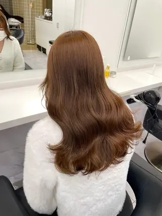 カラー *ブリーチなし🤎 透明感カラー🤎のヘアスタイル