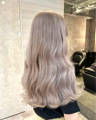 ロング カラー パーマ ヘアアレンジ メンズ 🌱巴結生🌿大宮 ☁️ミルクティーのヘアスタイル