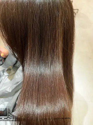 ロング カラー 赤み消し透明感カラー オオヤマのヘアスタイル