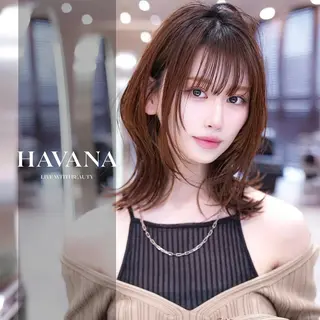 ミディアム カラー HAVANA 新宿のヘアスタイル