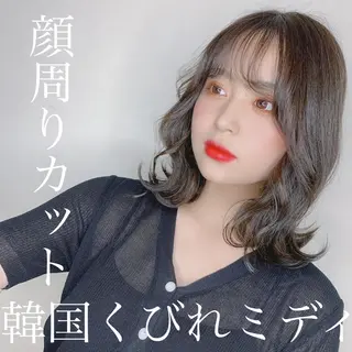 ミディアム カラー オリーブカラー 特化　　kaiのヘアスタイル