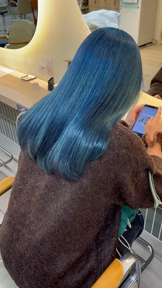 ロング カラー ハイトーン/カラー/ ヘアセット/松田健佑のヘアスタイル