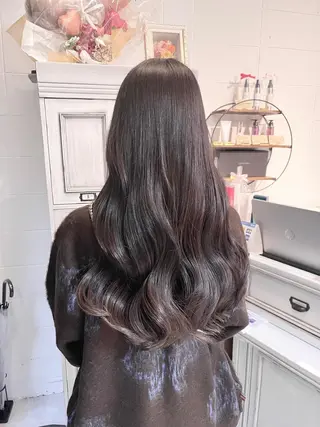 ロング カラー 髪質改善で 憧れの潤艶美髪にのヘアスタイル