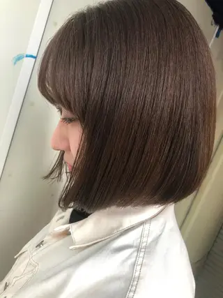ミディアム カラー ヘアアレンジ メンズ キッズ ネイル マツエク・マツパ 透明感カラー🤎 ゆりのヘアスタイル