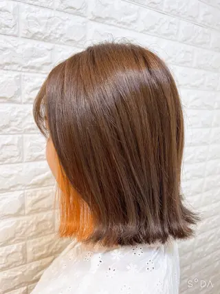 ミディアム 福森 みずきのヘアスタイル