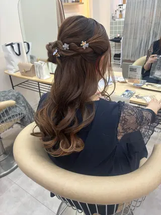 ヘアアレンジ 広島/ヘアセット /ベージュ/わかなのヘアスタイル