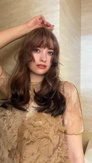 ロング カラー 柔らかい艶暖色 レイヤー🫧姫汝のヘアスタイル