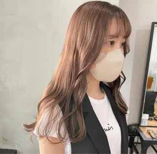 ロング カラー ヘアアレンジ/ 暖色🩵hazukiのヘアスタイル