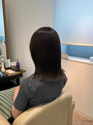 ミディアム カラー 阿部 美春のヘアスタイル