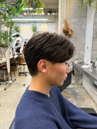 パーマ メンズ 川口開世 short cutのヘアスタイル