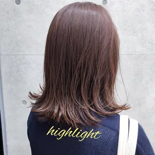 ミディアム カラー パーマ ヘアアレンジ 【白髪ぼかし 専門GBG】自由が丘のヘアスタイル