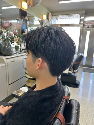 ミディアム メンズ マスダ コウのヘアスタイル