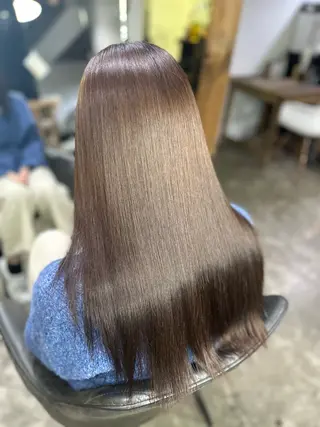 セミロング col asabu所属・吉田 和/縮毛矯正/ ダブルカラーのヘアスタイル