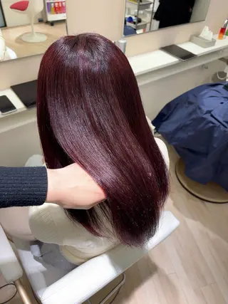 セミロング カラー ParveMix 岡本えりかのヘアスタイル