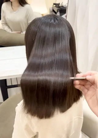 セミロング 🌈髪質改善特化🌈 縮毛矯正/原口純平のヘアスタイル