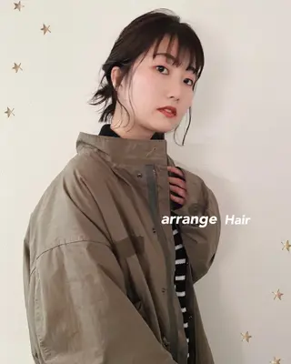 ショート ヘアアレンジ 市川 千夏のヘアスタイル