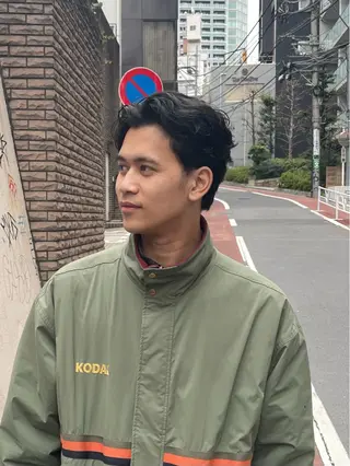 パーマ メンズ メンズカット パーマ[佐橋]のヘアスタイル