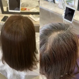 ミディアム カラー 津田 あかねのヘアスタイル