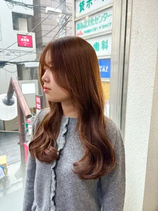 セミロング 海外風ヘア 野田光也のヘアスタイル