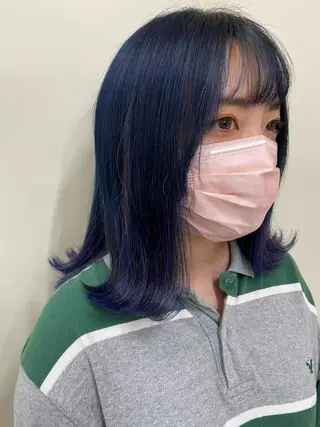 ショート カラー レイヤーウルフ エクステ磯部のヘアスタイル