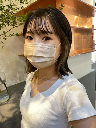 ミディアム カラー 砂原 ひよりのヘアスタイル