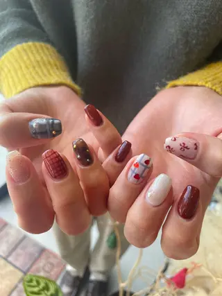 ネイル 甲府市徳行 🧸prunelleのネイルデザイン