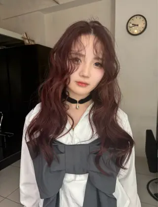 ロング 田村 玲菜のヘアスタイル