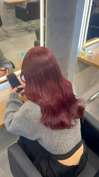 ミディアム 赤みなし ×透明感🫧YUNAのヘアスタイル