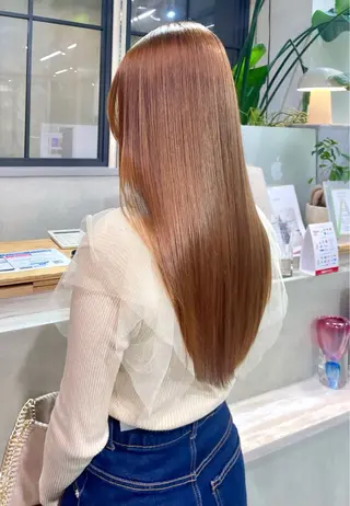 ロング カラー カノン/透明感カラー /酸性ストレートのヘアスタイル