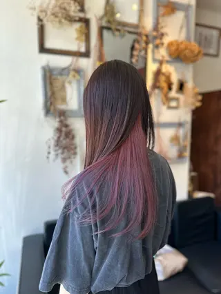 ロング カラー 💜推しインナー カラー/菊池柊真💜のヘアスタイル