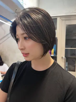 ショート カラー 赤み消しカラー/ ナチュラル/トモキのヘアスタイル