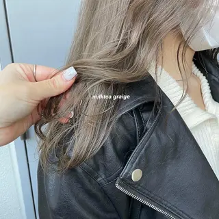 ミディアム カラー レイヤーカット 韓国ヘアayameのヘアスタイル