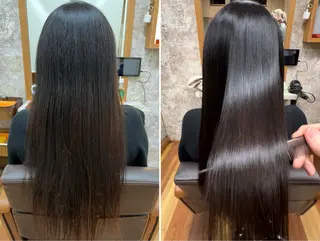 ロング メンズ曲がる 縮毛矯正/駅徒歩4分のヘアスタイル