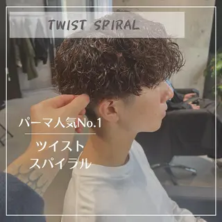 ショート パーマ ヘアアレンジ メンズ 髪質改善_WHITE RYUSUKEのヘアスタイル
