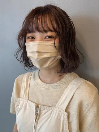ミディアム カラー 砂原 ひよりのヘアスタイル