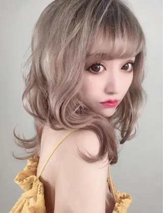 セミロング カラー 失敗したくない人へ ハイトーン美容師のヘアスタイル