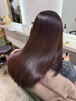 ロング カラー 縮毛矯正/ /関内/あべももこのヘアスタイル
