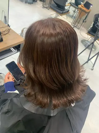 セミロング カラー ♡ハイライトカラー shinri♡のヘアスタイル