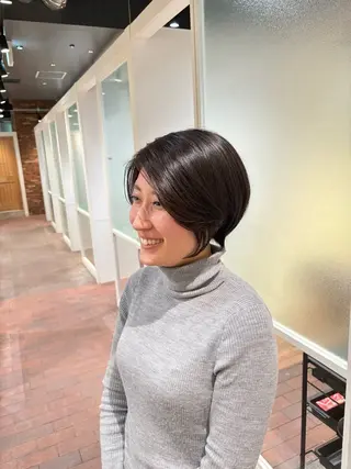 ショート マンツーマン 縮毛矯正/マユコのヘアスタイル