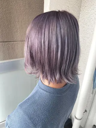 ミディアム カラー 岩谷/ブリーチ 🪽透明感カラーのヘアスタイル