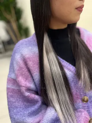 セミロング ⭐️さき⭐️ カラー/エクステのヘアスタイル