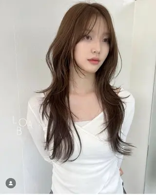 セミロング カラー 韓国/レイヤーカット 髪質改善特化のヘアスタイル